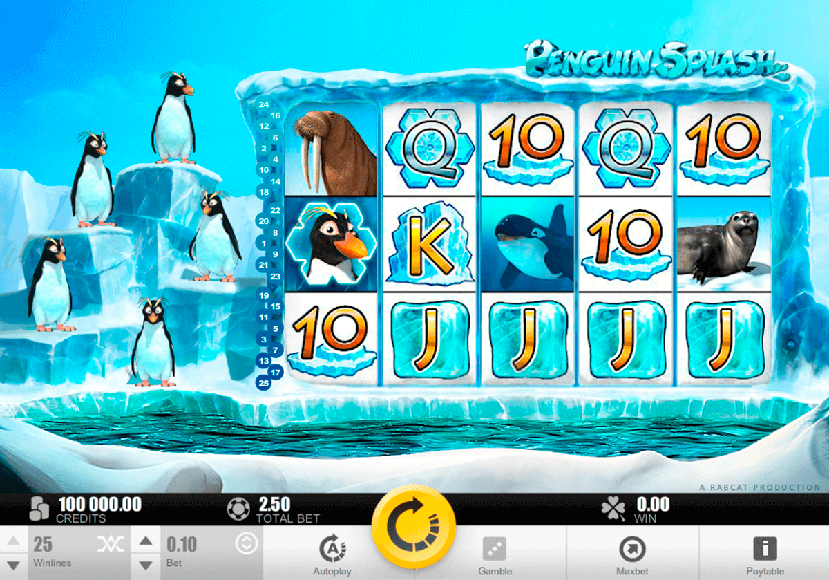 Play Penguin Splash Online Slots Game - Brook Field Gambling